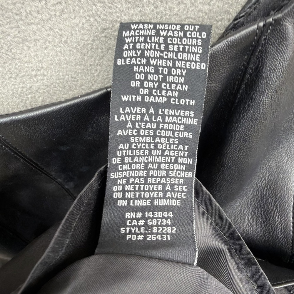 7 For All Mankind Vegan Leather Grunge Midi Dress Size XS Black Sleeveless NWOT - Picture 10 of 12